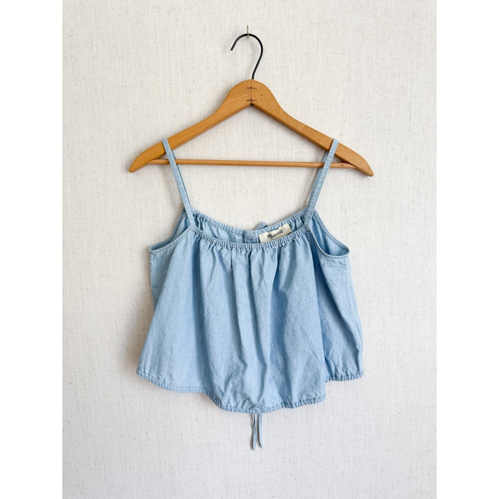 Madewell Light Blue Denim-Look Spaghetti Strap Camisole